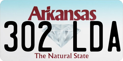 AR license plate 302LDA