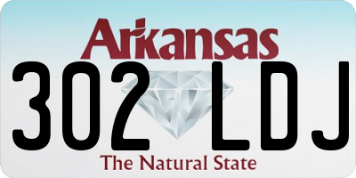 AR license plate 302LDJ