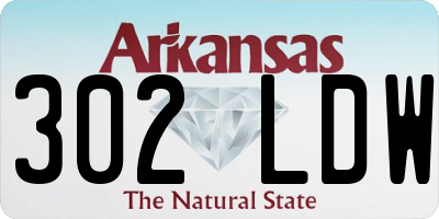 AR license plate 302LDW