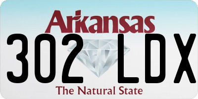 AR license plate 302LDX