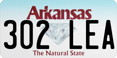 AR license plate 302LEA