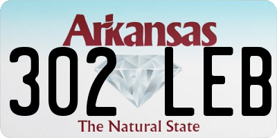 AR license plate 302LEB