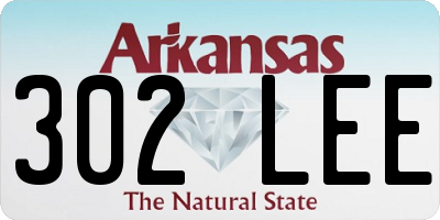 AR license plate 302LEE
