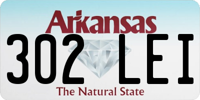 AR license plate 302LEI