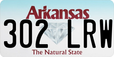 AR license plate 302LRW