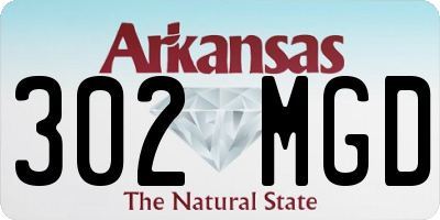 AR license plate 302MGD