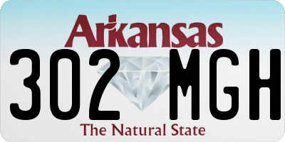 AR license plate 302MGH