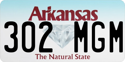 AR license plate 302MGM