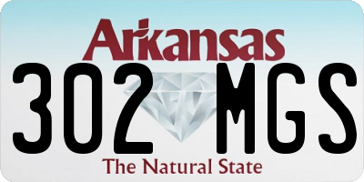 AR license plate 302MGS