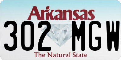 AR license plate 302MGW