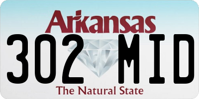 AR license plate 302MID