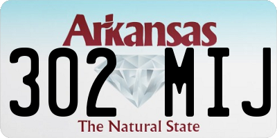 AR license plate 302MIJ