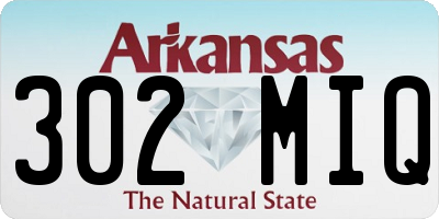 AR license plate 302MIQ