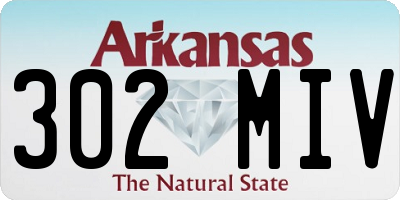 AR license plate 302MIV