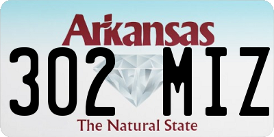 AR license plate 302MIZ
