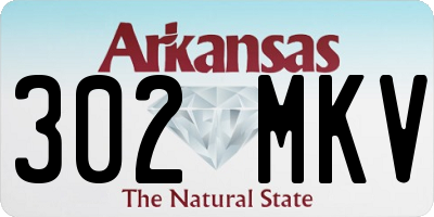 AR license plate 302MKV