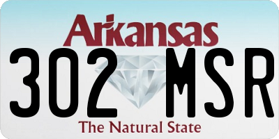 AR license plate 302MSR