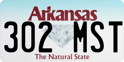 AR license plate 302MST
