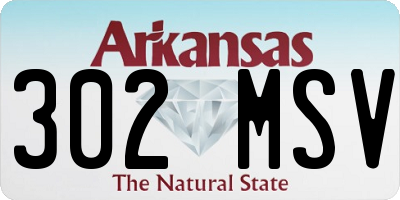 AR license plate 302MSV
