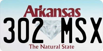 AR license plate 302MSX