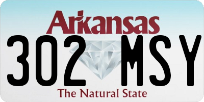 AR license plate 302MSY