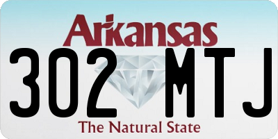 AR license plate 302MTJ