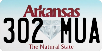 AR license plate 302MUA