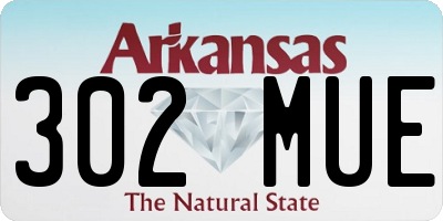 AR license plate 302MUE