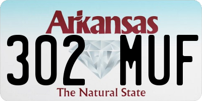 AR license plate 302MUF