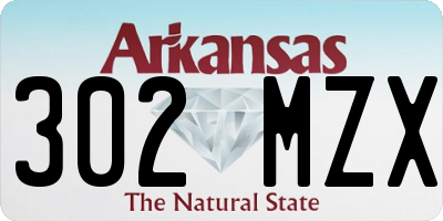 AR license plate 302MZX