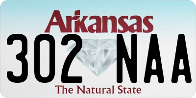 AR license plate 302NAA