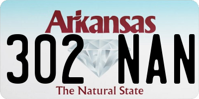 AR license plate 302NAN