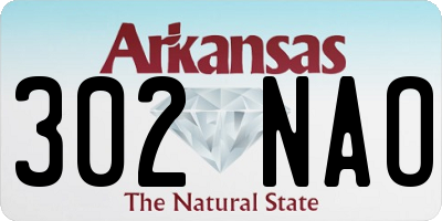 AR license plate 302NAO