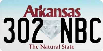 AR license plate 302NBC