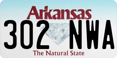 AR license plate 302NWA