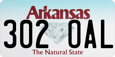 AR license plate 302OAL