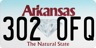 AR license plate 302OFQ