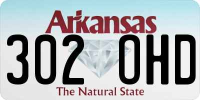 AR license plate 302OHD