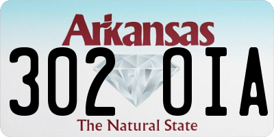 AR license plate 302OIA