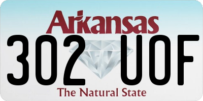 AR license plate 302UOF