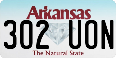 AR license plate 302UON