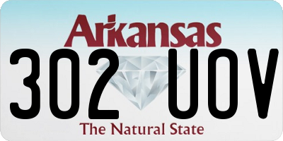AR license plate 302UOV
