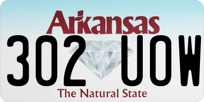 AR license plate 302UOW