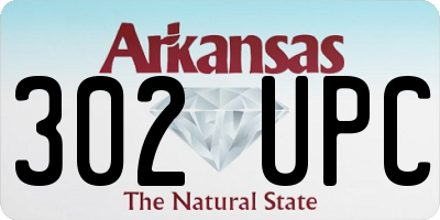AR license plate 302UPC