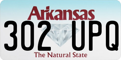 AR license plate 302UPQ