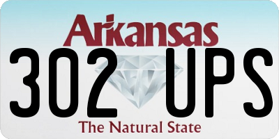 AR license plate 302UPS