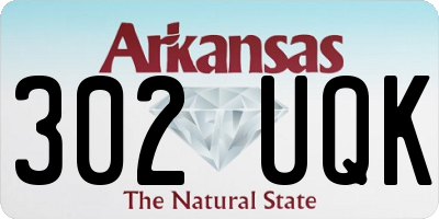 AR license plate 302UQK