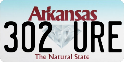 AR license plate 302URE