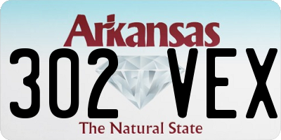 AR license plate 302VEX