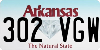 AR license plate 302VGW